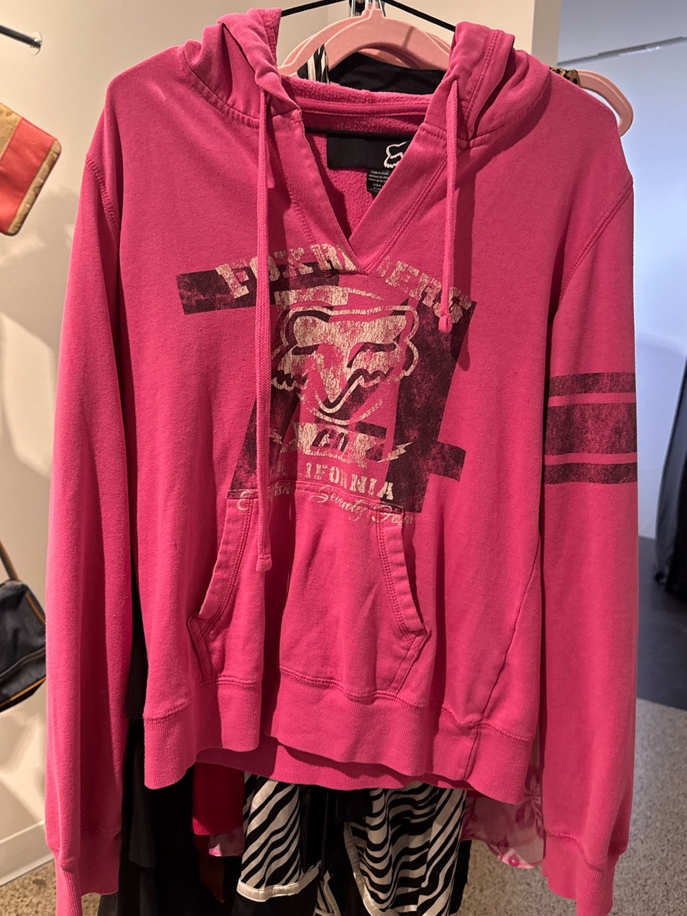 FOX Y2K Pink Hoodie